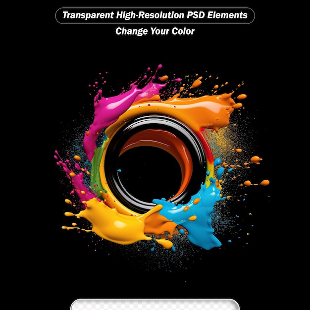 PSD liquid color design background gradient colorful abstract swirl transparent background