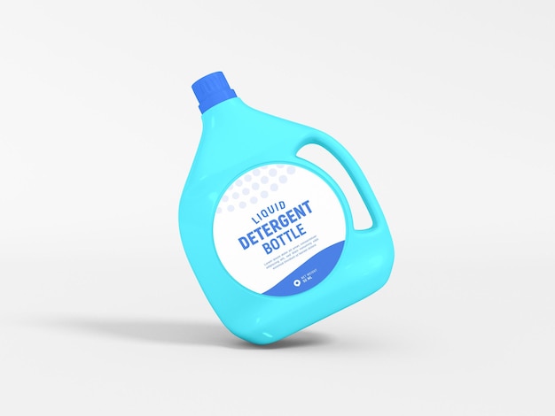 liquid detergent bottle packaging mockup