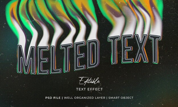 Liquid editable text effect style