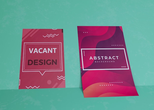 Liquid effect on brand company business mock-up paper
