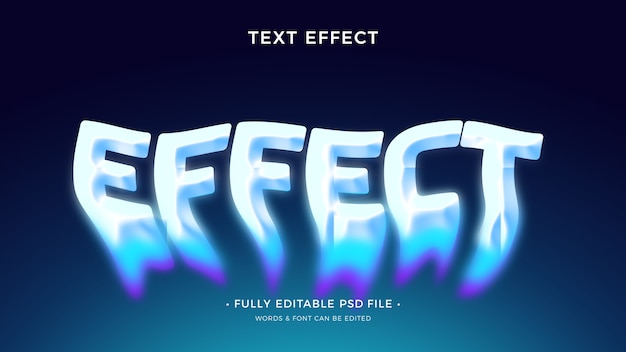 PSD liquid glitch  text effect