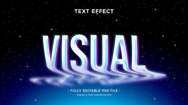 PSD liquid glitch  text effect