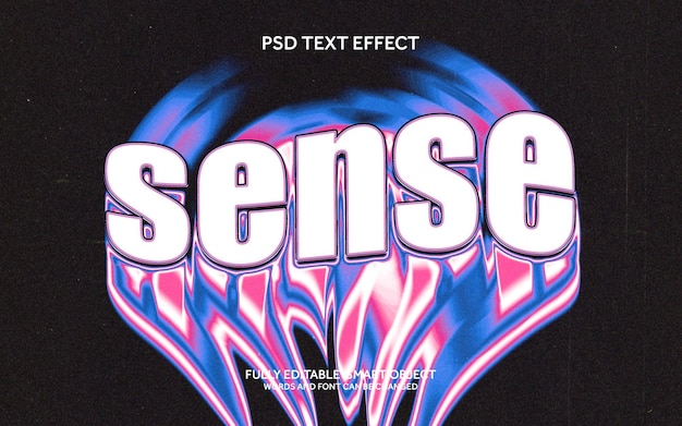 PSD liquid gradient text effect psd file