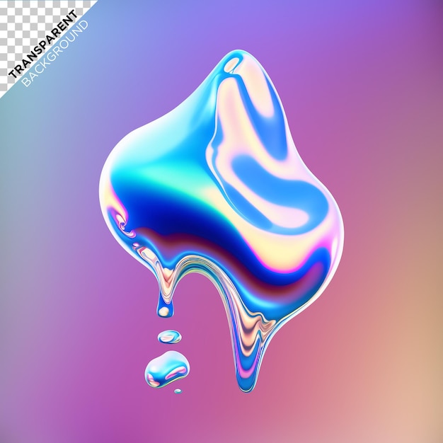 PSD illustrazione olografica liquida