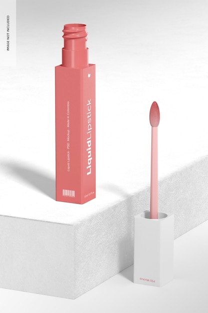 PSD liquid lipstick tube mockup