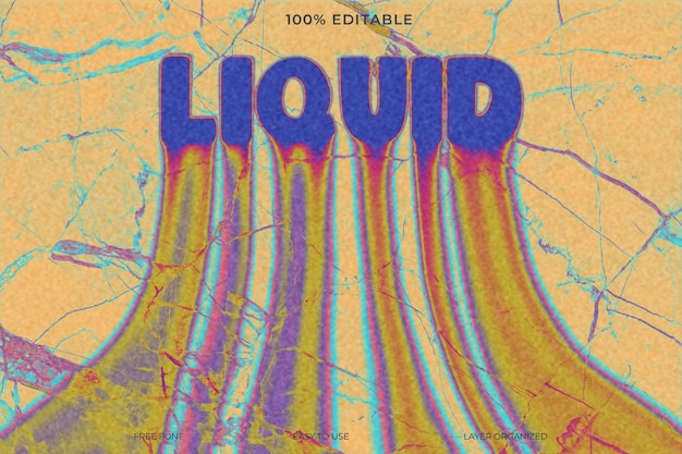 Liquid Melted Font Style Effect