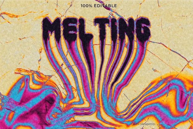 Liquid Melted Font Style Effect