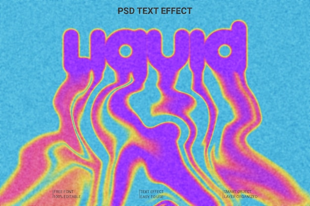 PSD liquid melted font style effect