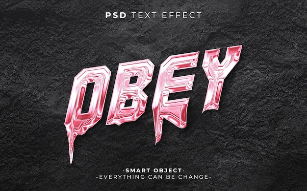 PSD liquid melting text effect style