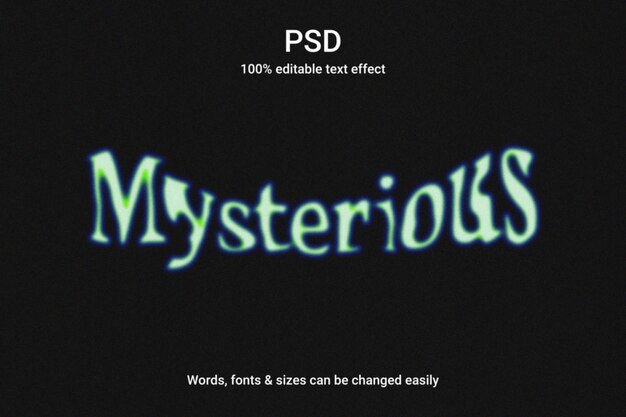 PSD 액체 psd 편집 가능한 텍스트 효과