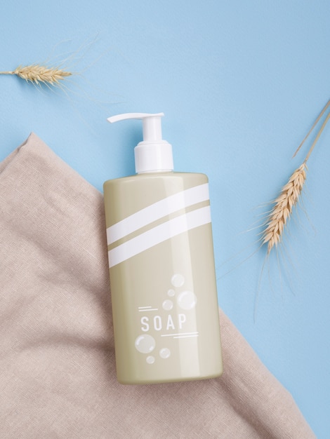 PSD liquid soap bottle packaging mock-up