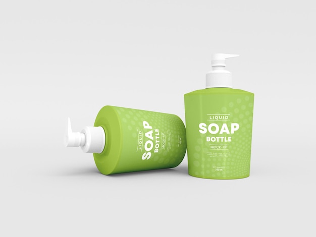 Mockup di bottiglia per dispenser di sapone liquido