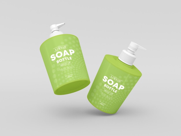 Mockup di bottiglia per dispenser di sapone liquido