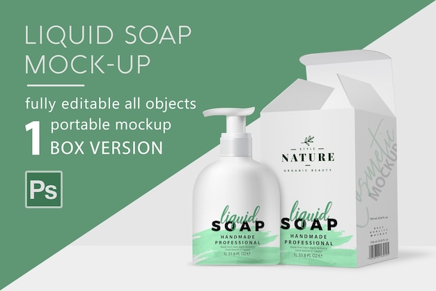 PSD liquid soap mockup