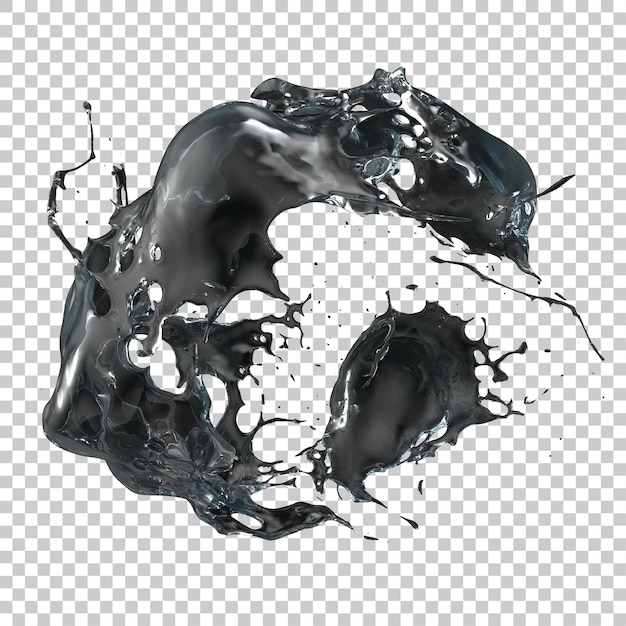 PSD Иллюстрация 3d-рендеринга жидкости, изолированной на прозрачном фоне