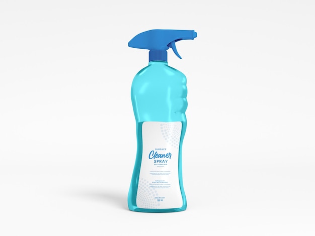 Liquid surface cleaner spray bottle mockup