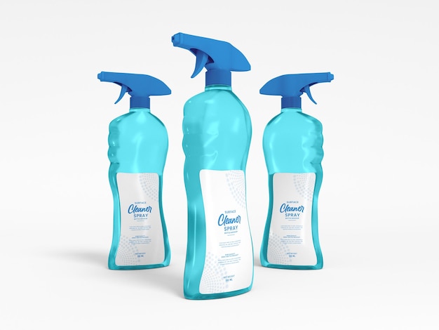 PSD liquid surface cleaner spray bottle mockup