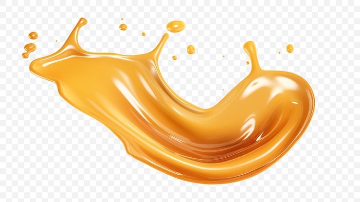 PSD liquid sweet melted caramel delicious isolated psd