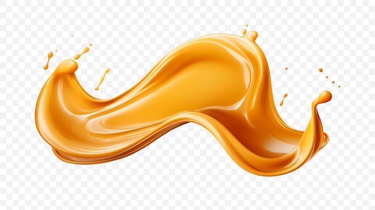 PSD liquid sweet melted caramel delicious isolated psd
