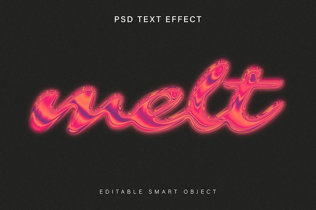 Liquid texture psd text effect