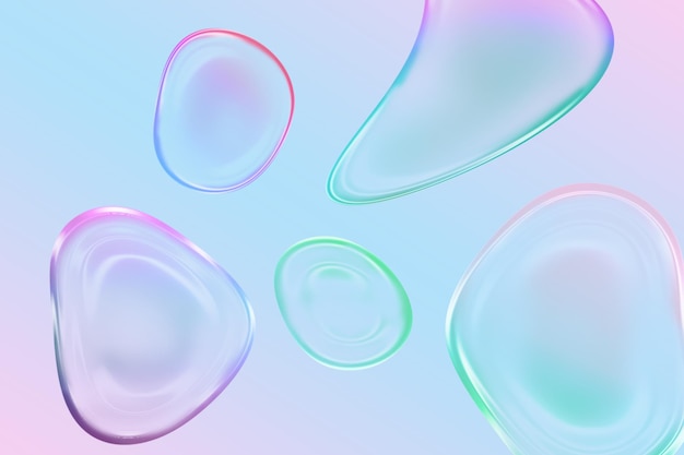 PSD 液体透明の泡の背景