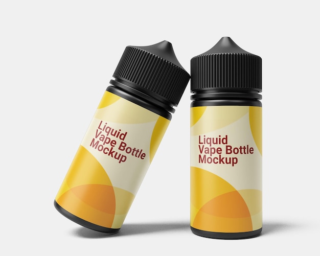 Мокап бутылки-капельницы Liquid Vape