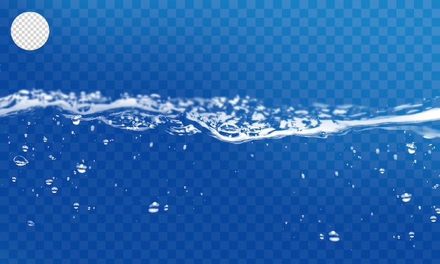 PSD liquid water with bubble transparent background