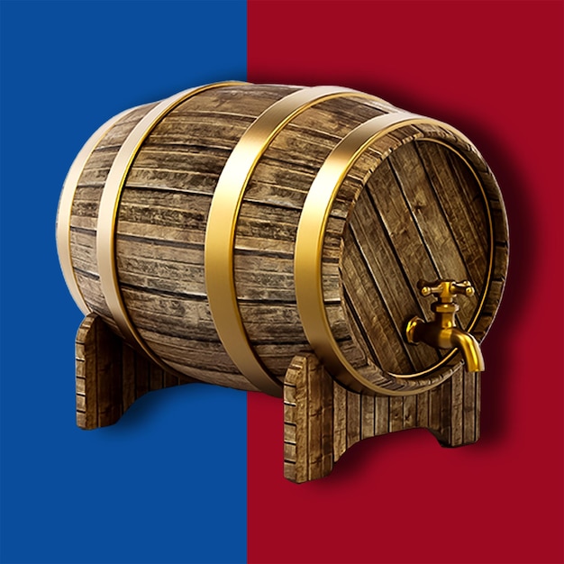 PSD liquor barrel with tap