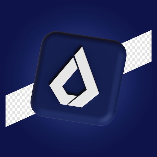 Lisk cryptocurrency symbol logo 3d illustration