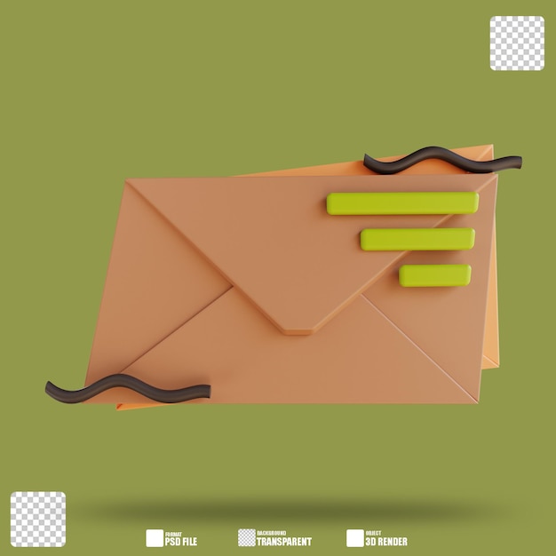 List Ilustracji 3d