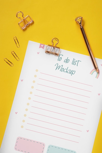 PSD to do list mockup design