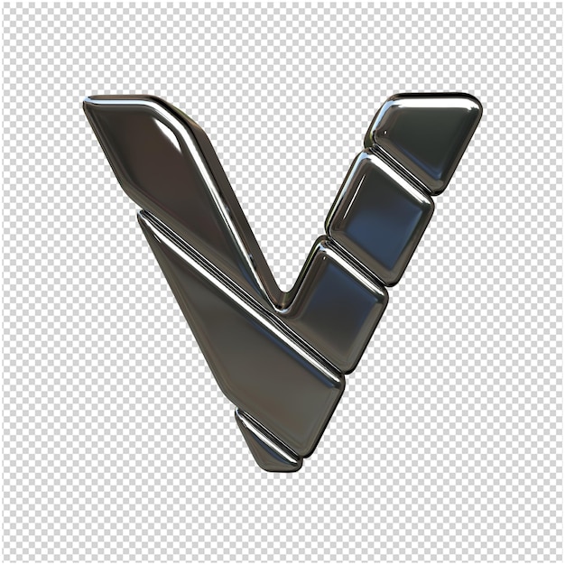List wykonany ze srebra renderowania 3d na białym tle