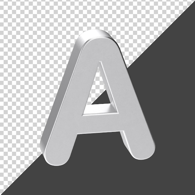 list wykonany ze srebra w renderowaniu 3d realistyczna litera 3d a