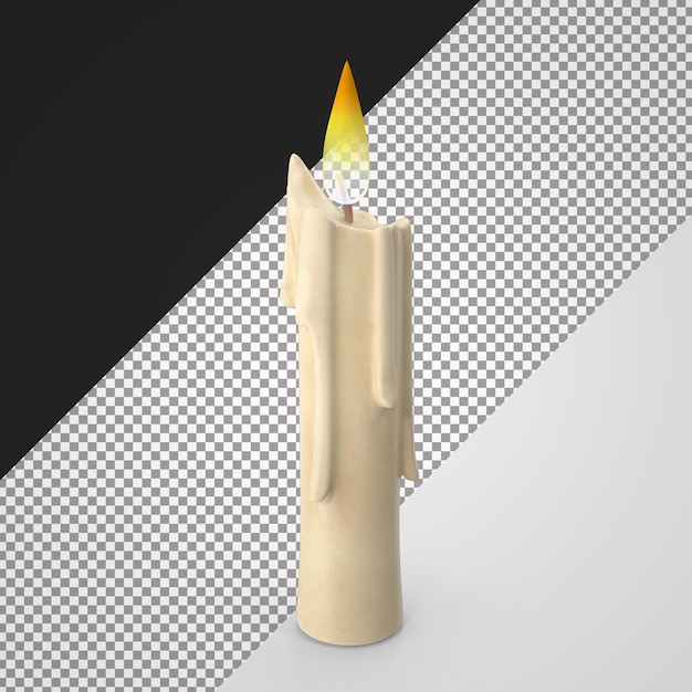 燃えたろうそく 3D レンダリング