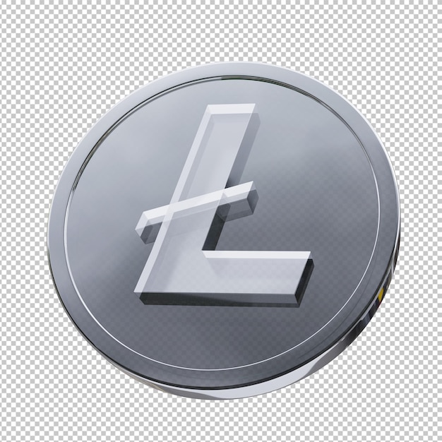 Litecoin moneta 3d illustratio