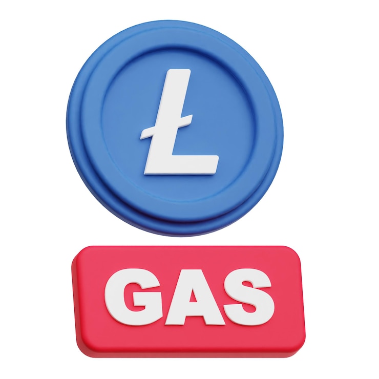 PSD litecoin crypto 3d icon isolated on the white background