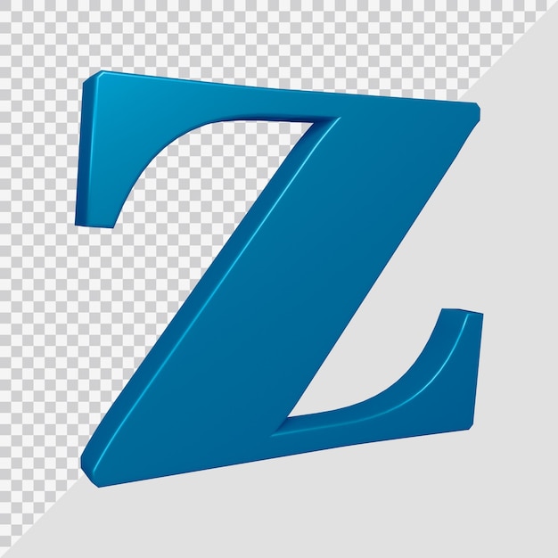 Litera alfabetu z renderowania 3d