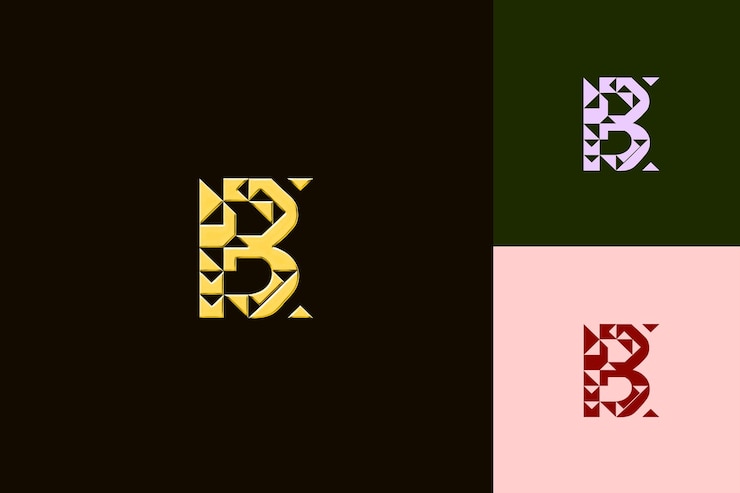 PSD litera b z minimalistycznym stylem projektowania logo z kształtem litery b int nature abstract vector collections