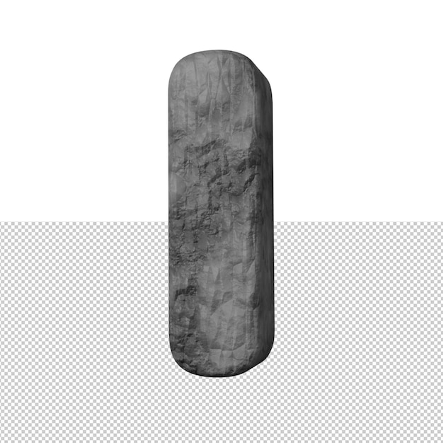 Litera I efekt tekstowy renderowania 3d