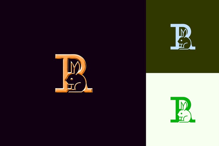 PSD litera r z minimalistycznym stylem projektowania logo z kształtem r int nature abstract vector collections