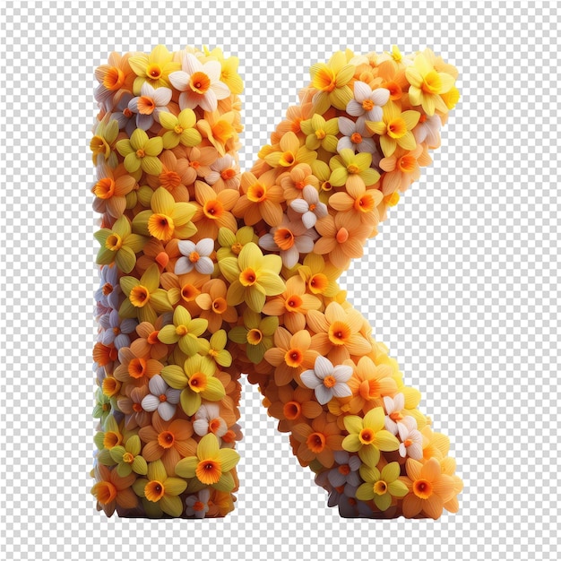 PSD litera wykonana z cukierków zawierająca literę k i a