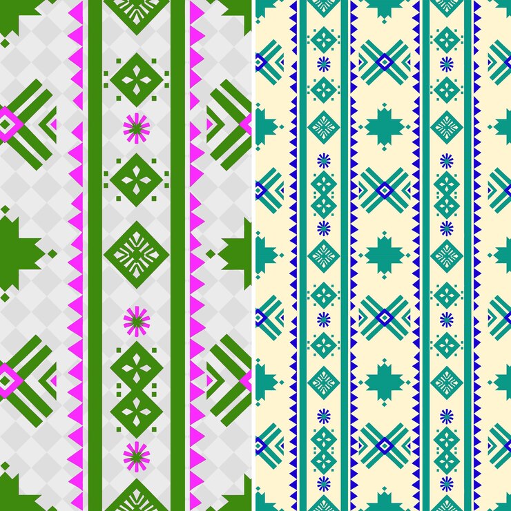 PSD lithuanian sash pattern consisting of geometric shapes and a creative abstract geometric vector