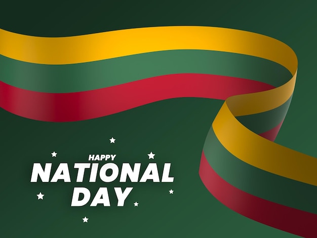 Litouwen vlag element ontwerp nationale onafhankelijkheidsdag banner lint psd