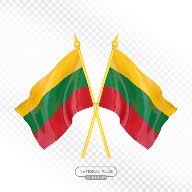 Litouwse vlag 3D-rendering