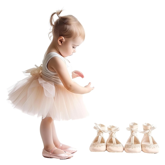 Piccola ballerina e scarpe da balletto