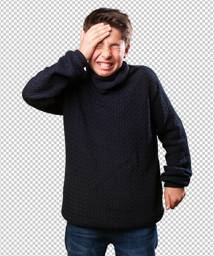 PSD 두통으로 어린 소년