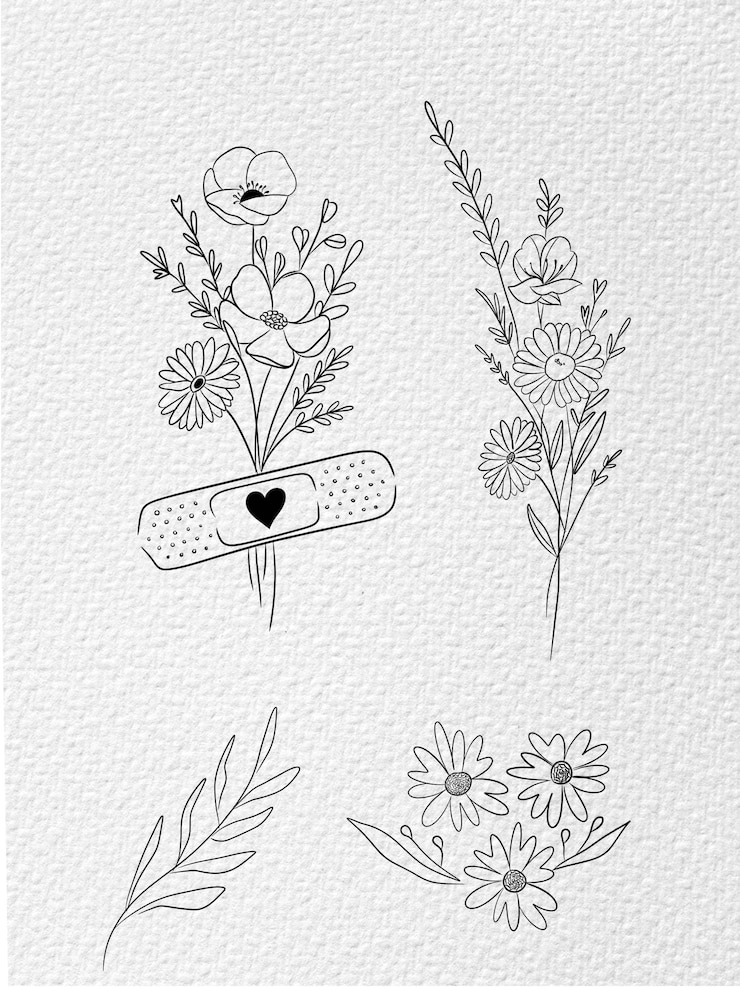 PSD little bunch of wildflowers