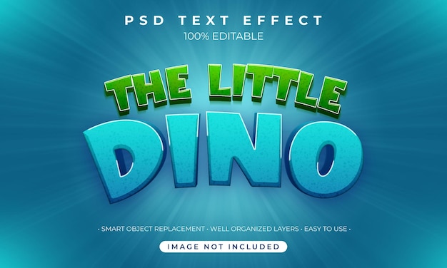 PSD little dino text effect