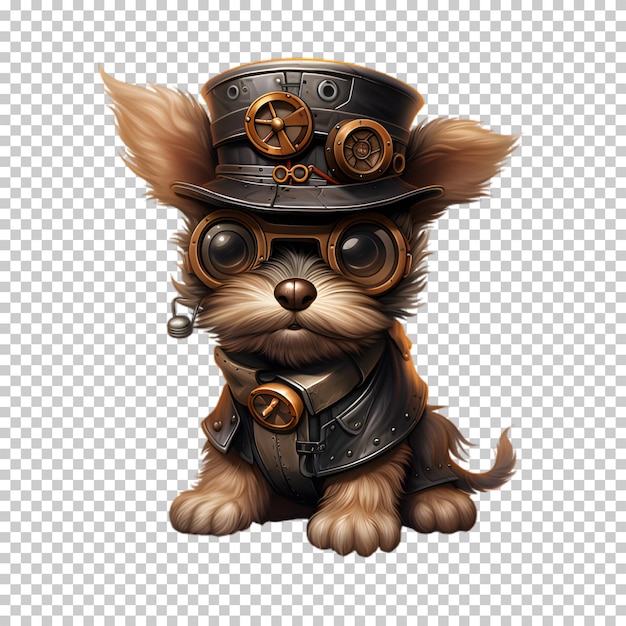 PSD little dog isolated on transparent background