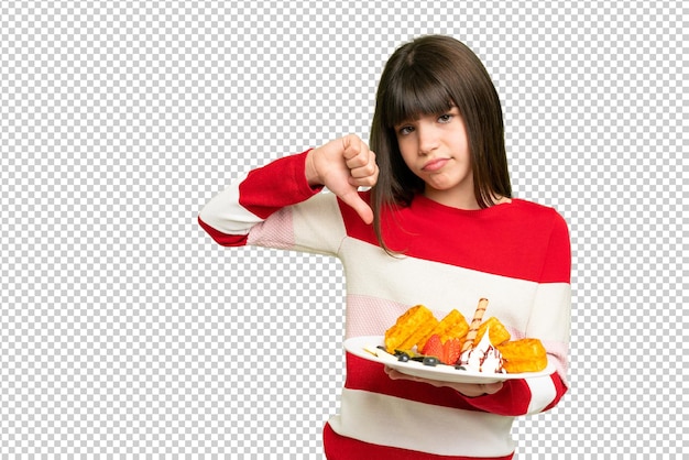 Little girl over isolated chroma key background